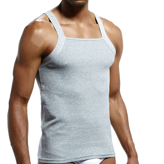 Pure Color Base Vest Sports Home Sweat-Absorbent Thread Cotton