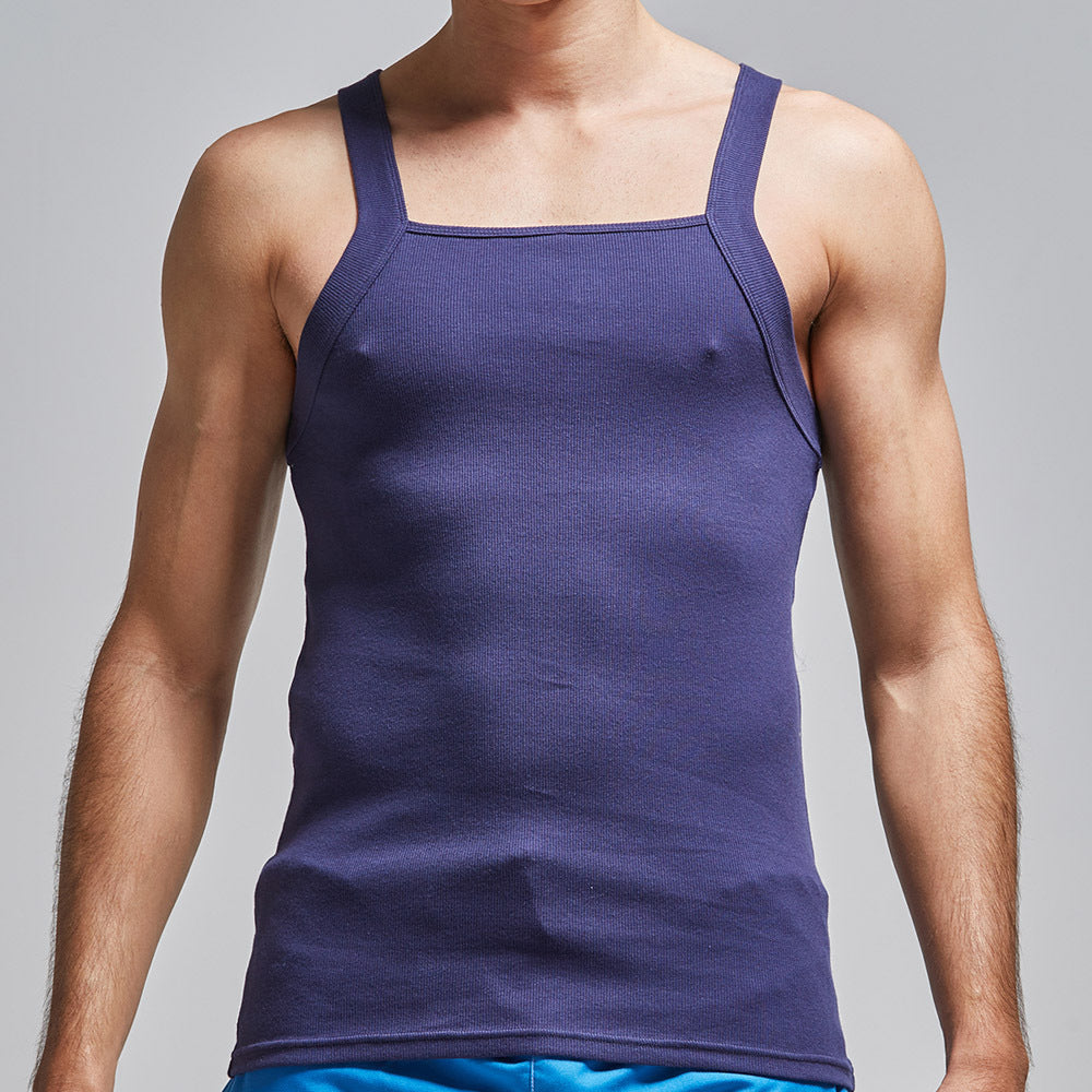 Pure Color Base Vest Sports Home Sweat-Absorbent Thread Cotton