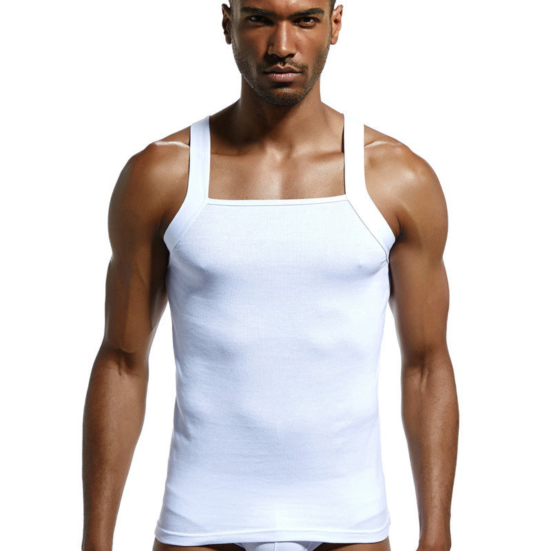 Pure Color Base Vest Sports Home Sweat-Absorbent Thread Cotton