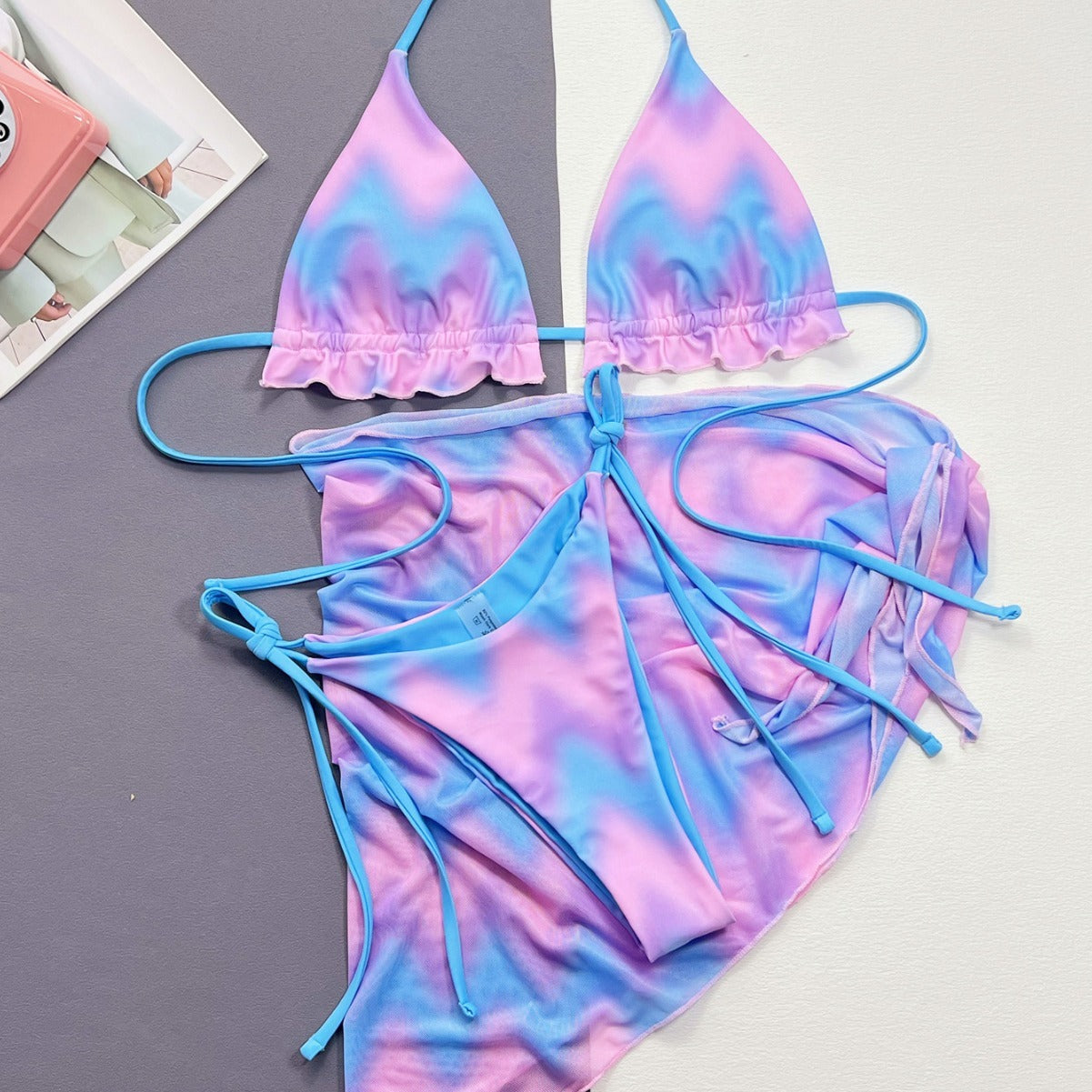 Women's Split Tie-dye Swimsuit Bikini