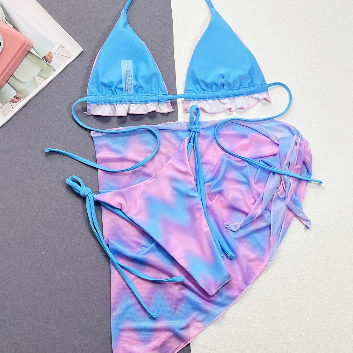 Women's Split Tie-dye Swimsuit Bikini