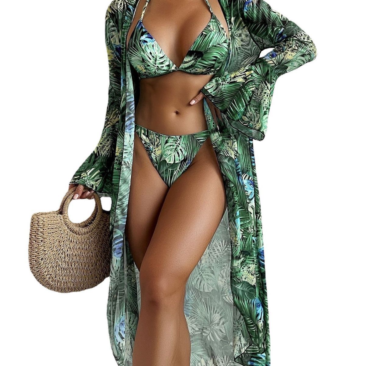 European And American Split Bikini Cover Beach Swimsuit