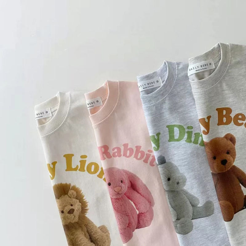 Clothing Infant Cute Cartoon Animal Suit Baby Thin Sports Two-piece Set