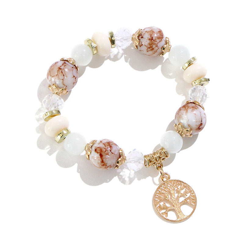 Cross-border Bracelet Women New Ceramic Bead Bracelet Tree Of Life Bracelet