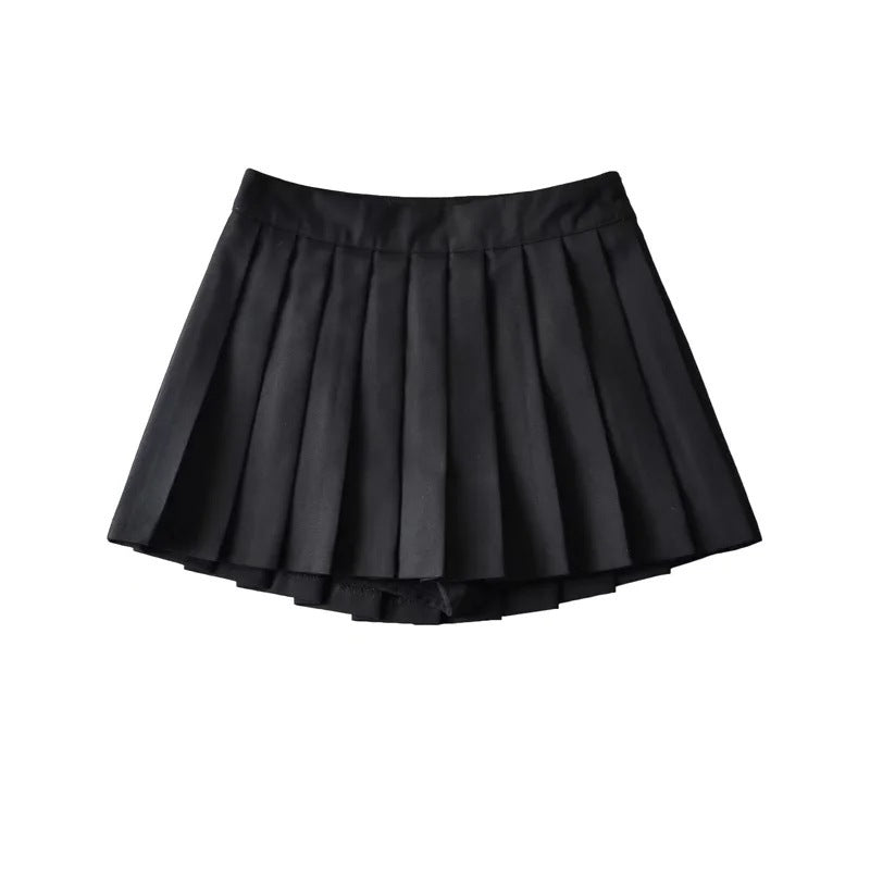 Girl's Pleated Skirt Women's Summer Short Skirt Korean Style High Waist Suit Draping Anti-exposure A- Line Skirt